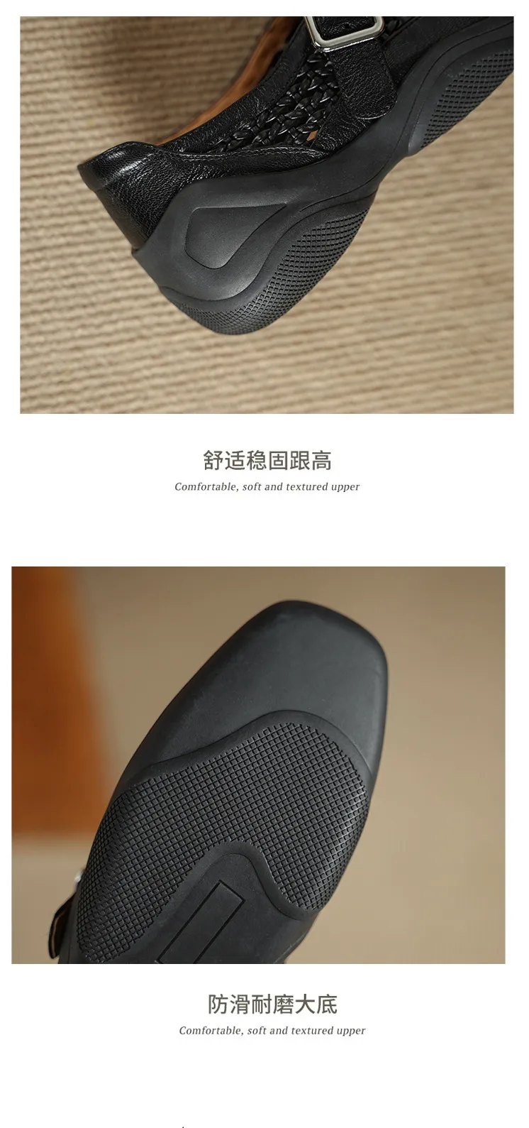 Spring/Summer Flat Round Toe Hollowed-out Sheepskin Comfortable and Soft Women's Shoes