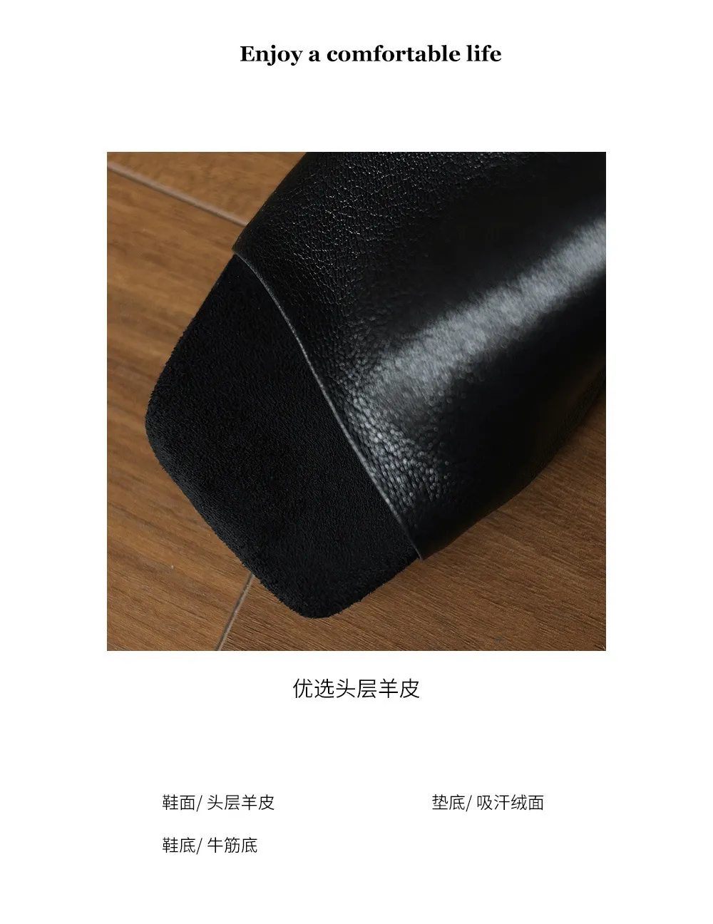 Spring/Summer Slippers, Square Toe, Unique Heel, High-Quality Sheepskin Women's Shoes, Fashionable Slippers