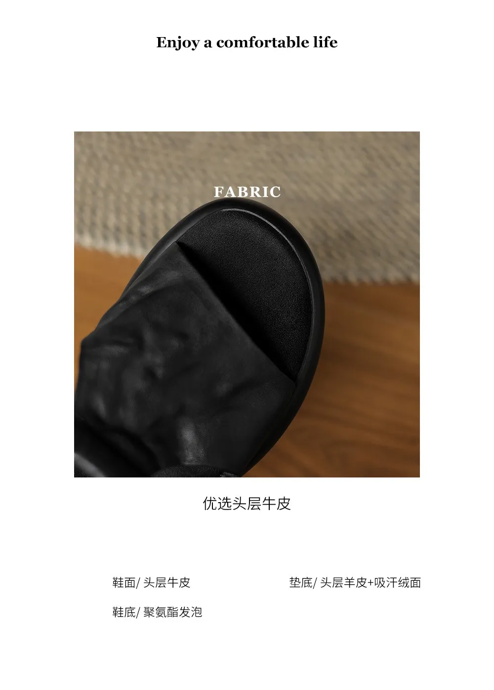 Spring/Summer platform slippers with chunky heels, worn over leather, fashionable women's shoes