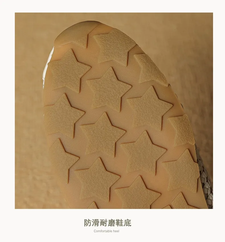 Flat-heeled cowhide openwork women's shoes, spring and summer round toe single shoes