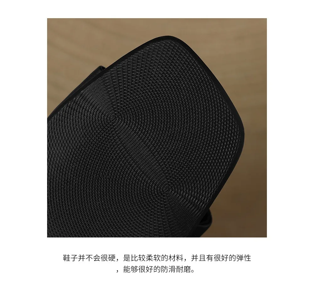 Spring/Summer Square-Toe Slippers Chunky Heel High Heels Outerwear Leather Fashion Women's Shoes