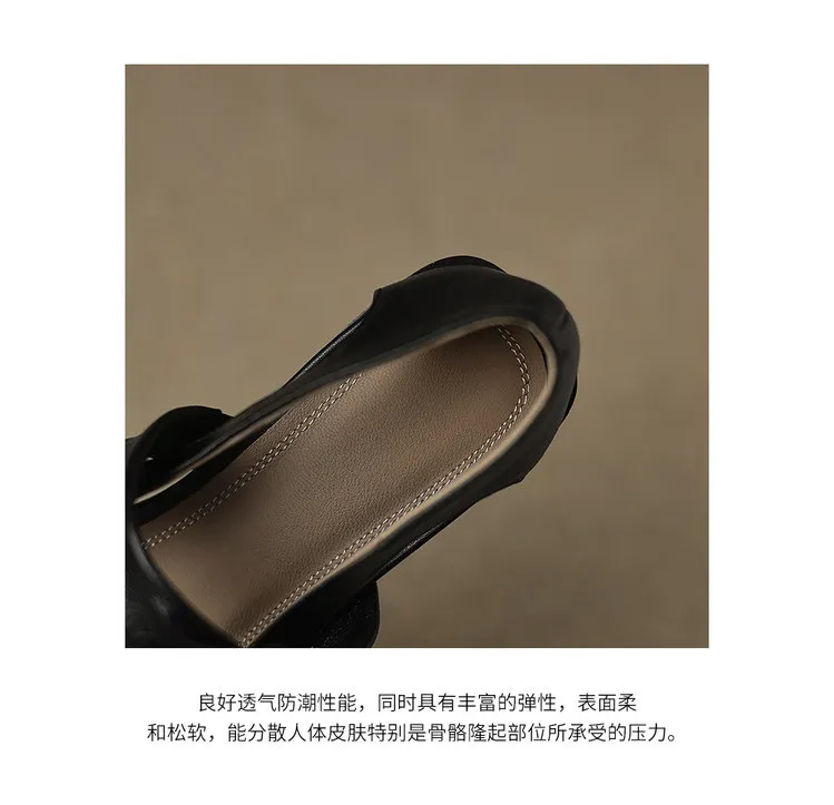 Sheepskin 2cm low heel hollow openwork women's shoes spring and summer square toe single shoes, sizes 34-40 chunky heel 5-26J