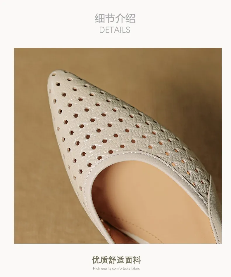 Spring/Summer Sandals, Stiletto Heels, High Heels, Pointed Toes, Openwork Fashion Shoes