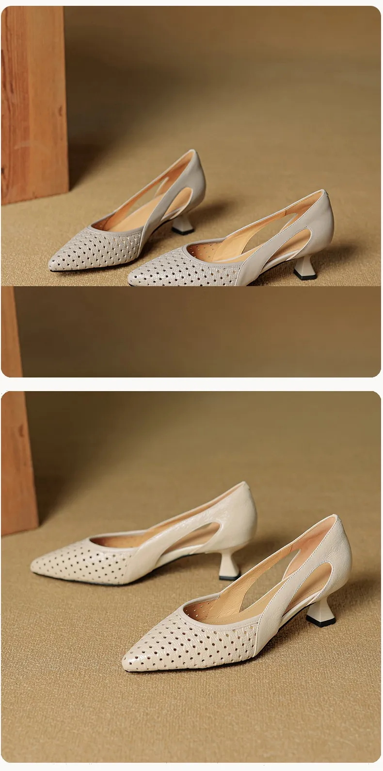 Spring/Summer Sandals, Stiletto Heels, High Heels, Pointed Toes, Openwork Fashion Shoes