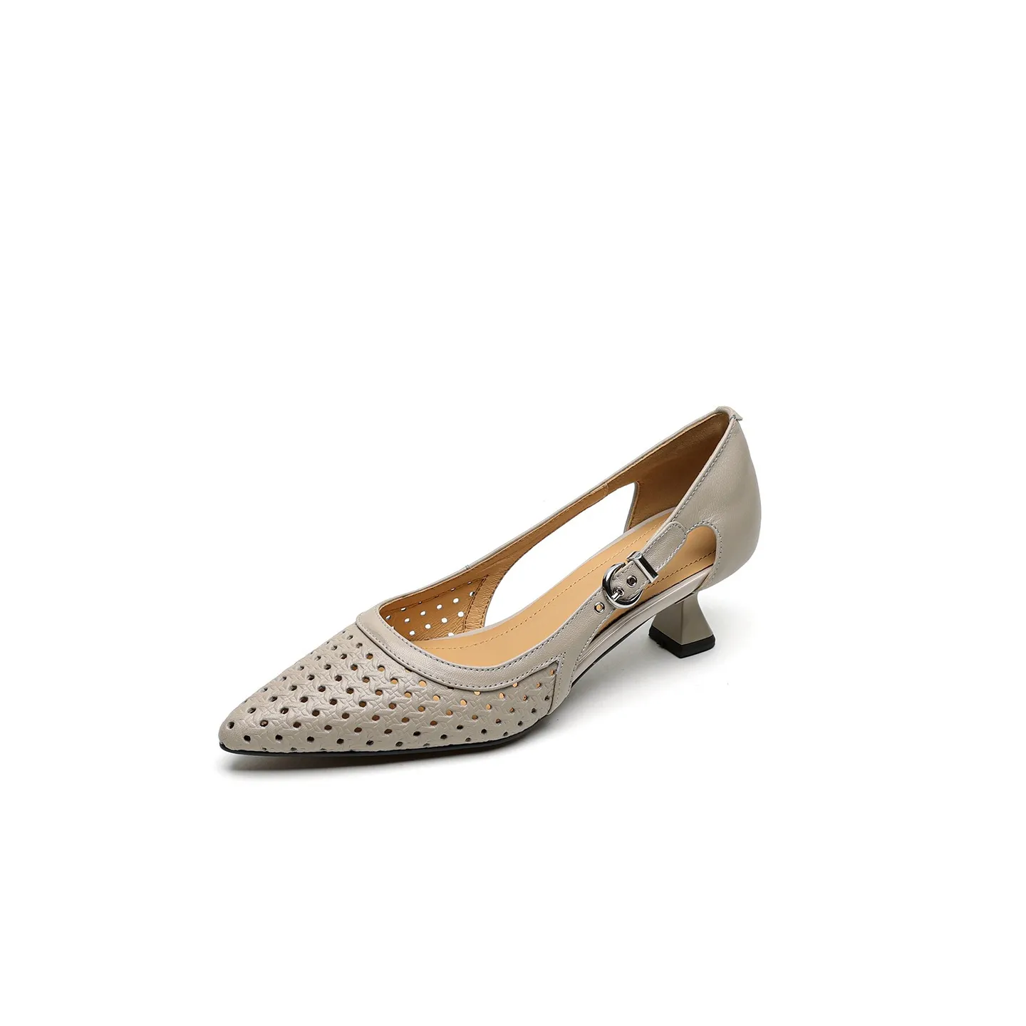 Spring/Summer Pointed-Toe Sandals, Sheepskin Hollow-Out Fashion Women's Shoes