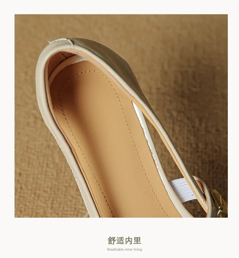 Spring/Summer Pointed-Toe Sandals, Sheepskin Hollow-Out Fashion Women's Shoes