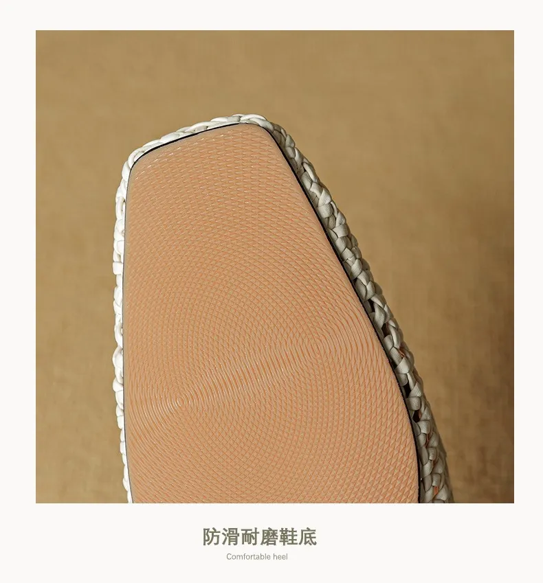 Spring/Summer Square-Toe Flat Leather Fashion Shoes for Women