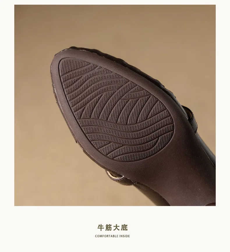 Autumn round-toe woven low-cut sheepskin wedge slip-on women's shoes