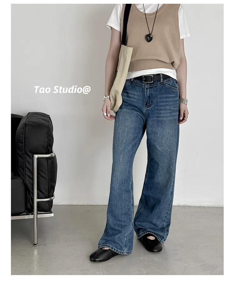 Round-toe flat shoes, sheepskin, comfortable, flat, grandma shoes, women's, black, rubber sole.