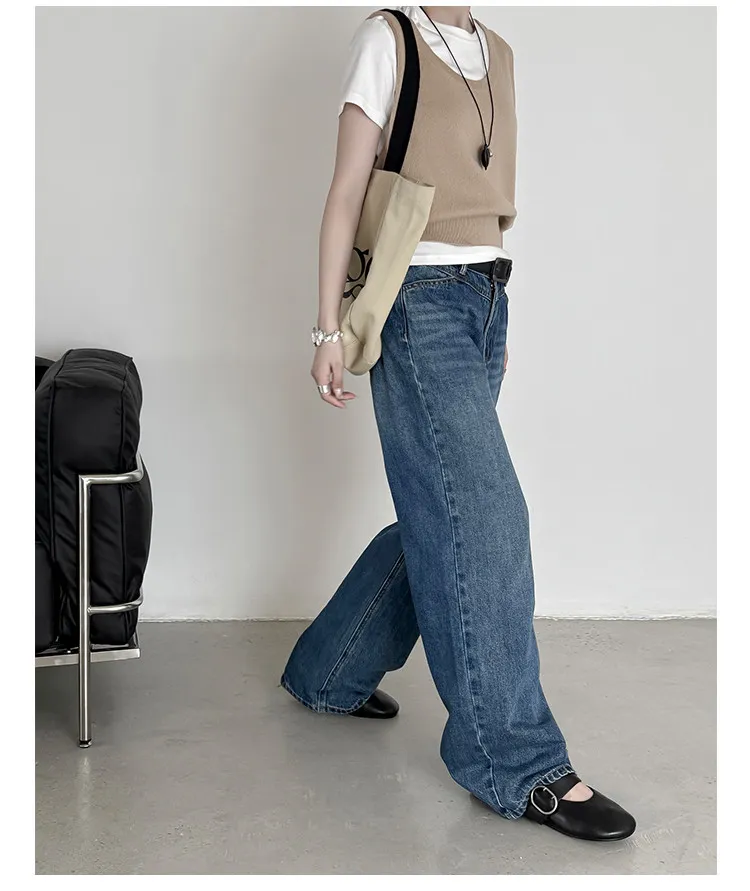 Round-toe flat shoes, sheepskin, comfortable, flat, grandma shoes, women's, black, rubber sole.