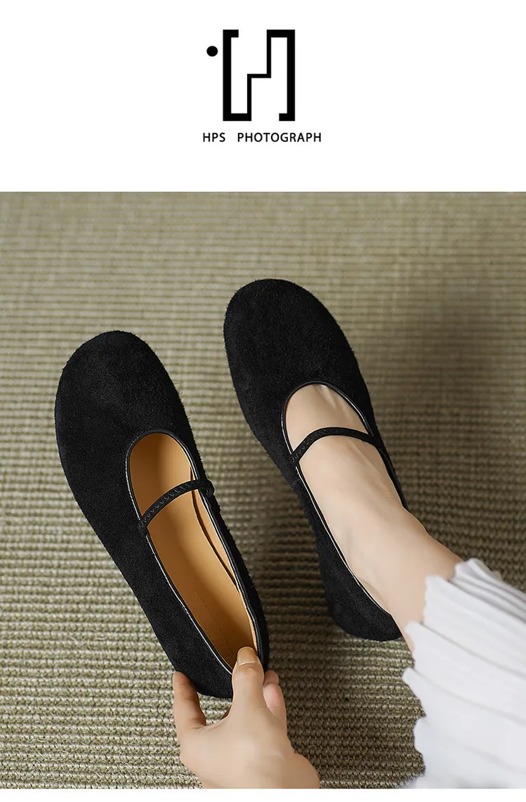 Autumn/Winter Round Toe Flat Leather Solid Color Fashion Women's Shoes