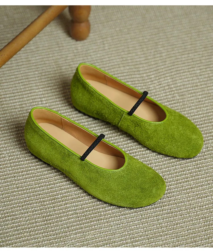 Autumn/Winter Round Toe Flat Leather Solid Color Fashion Women's Shoes