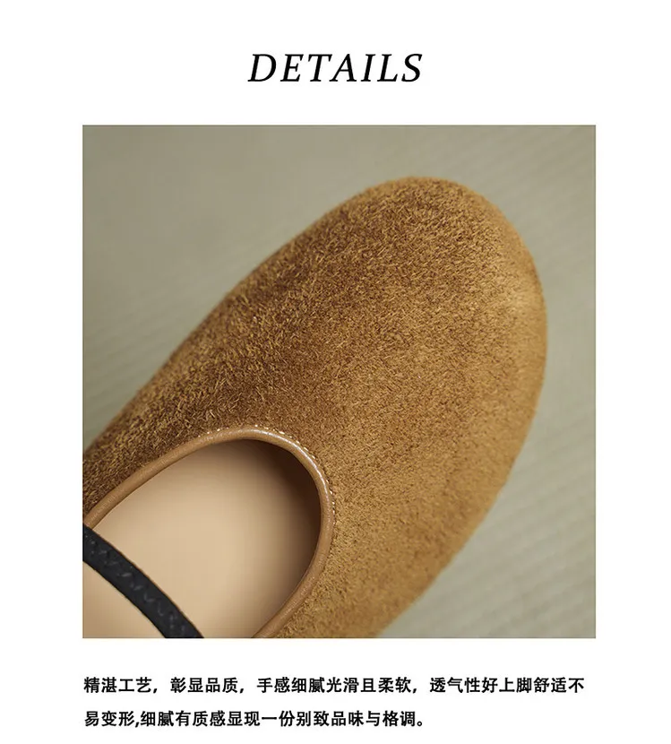 Autumn/Winter Round Toe Flat Leather Solid Color Fashion Women's Shoes