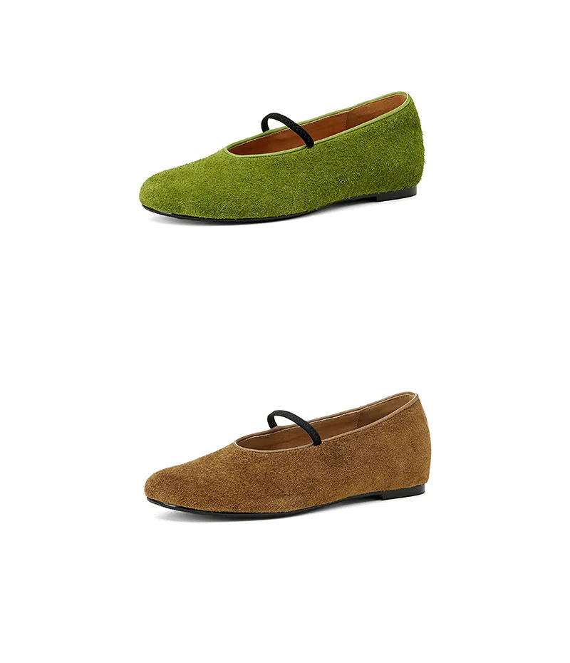 Autumn/Winter Round Toe Flat Leather Solid Color Fashion Women's Shoes