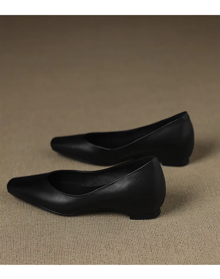 Spring and Autumn Single Shoes with Square Toe, Chunky Heel, High Heel, and Slip-on Style for Women