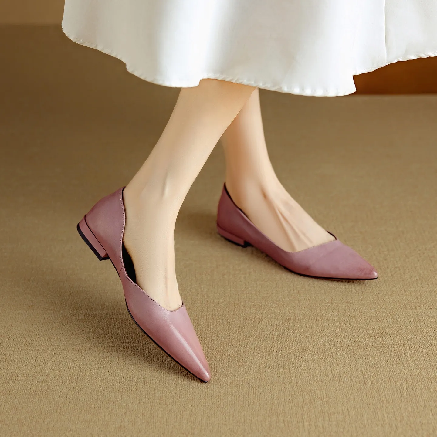 Autumn Pointed-Toe Slip-On Leather Fashion Shoes for Women - Hot Selling