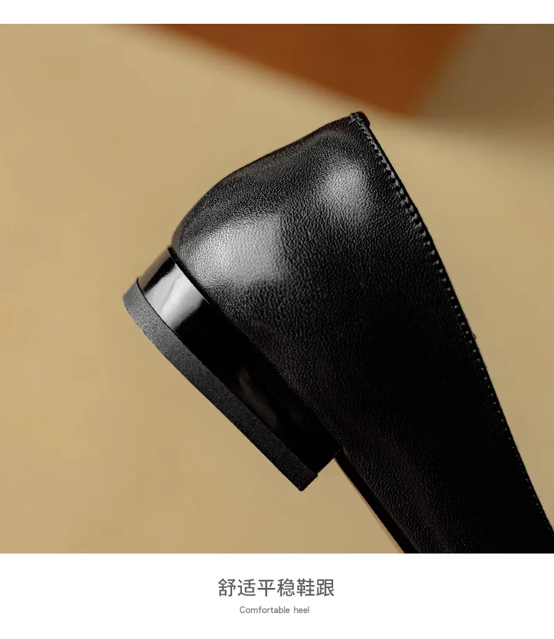 Autumn Pointed-Toe Slip-On Leather Fashion Shoes for Women - Hot Selling