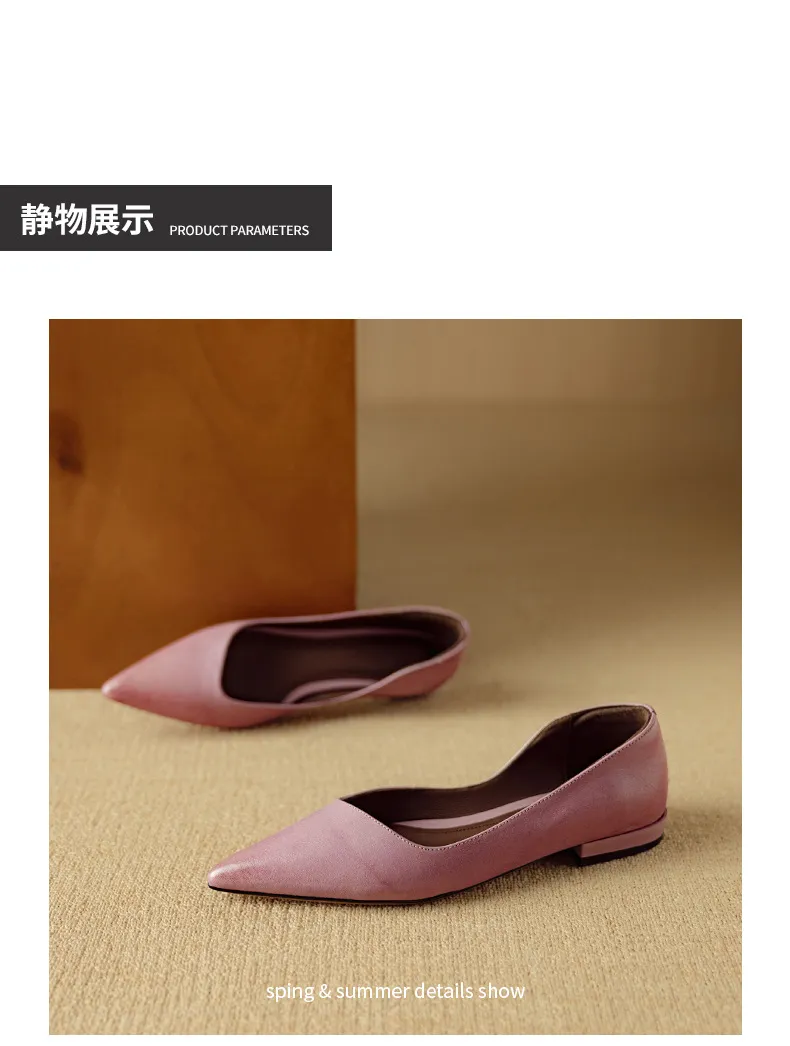 Autumn Pointed-Toe Slip-On Leather Fashion Shoes for Women - Hot Selling