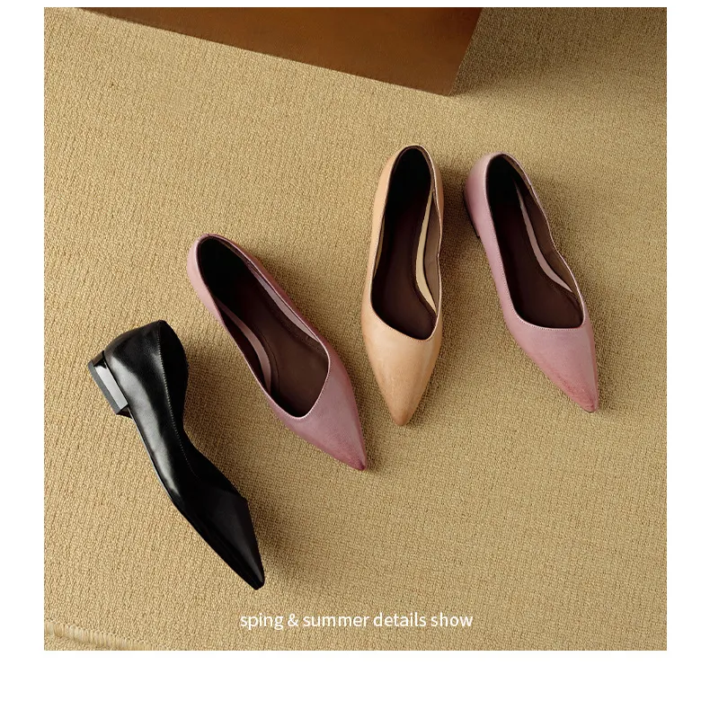Autumn Pointed-Toe Slip-On Leather Fashion Shoes for Women - Hot Selling