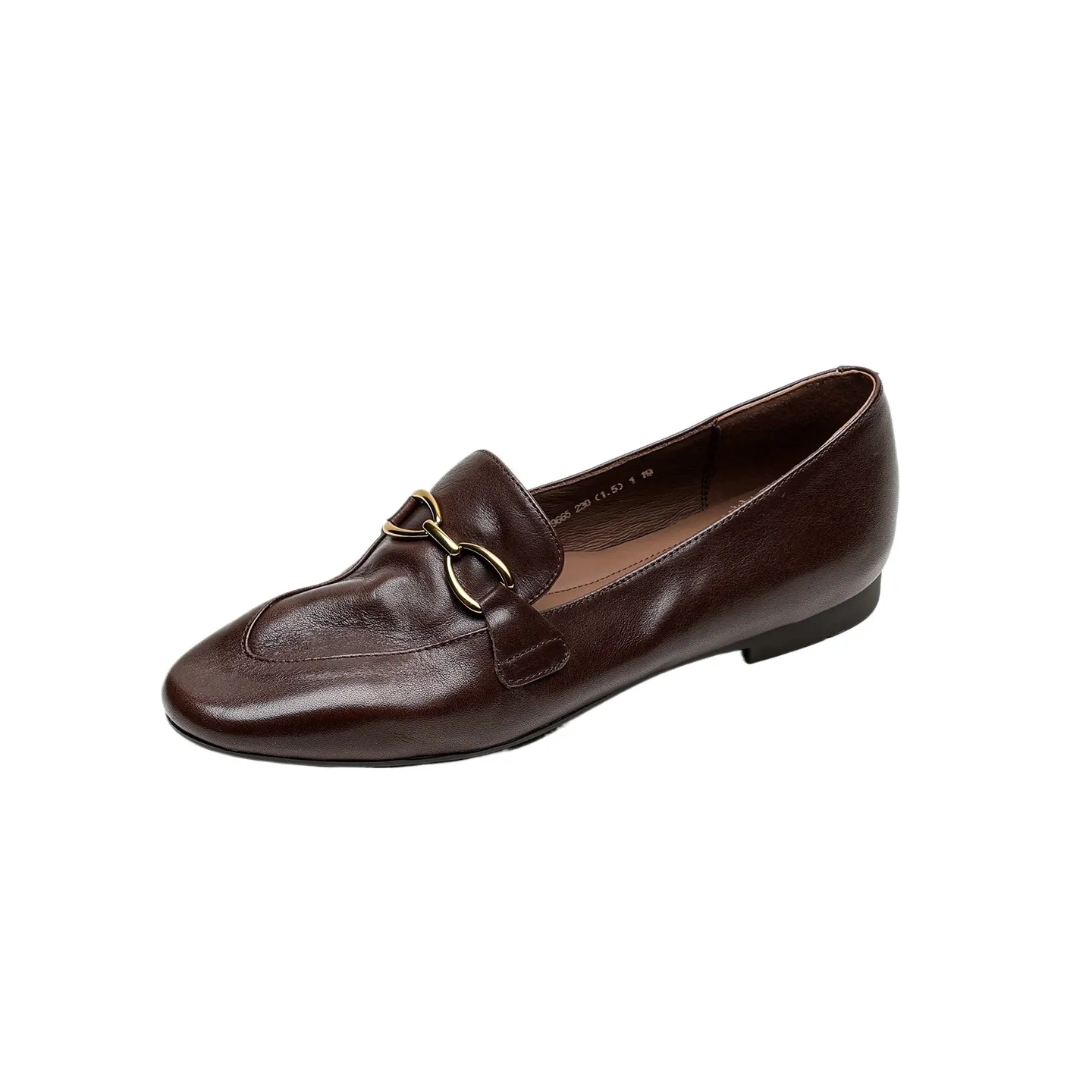 Autumn round-toe slip-on cowhide fashion comfortable women's shoes