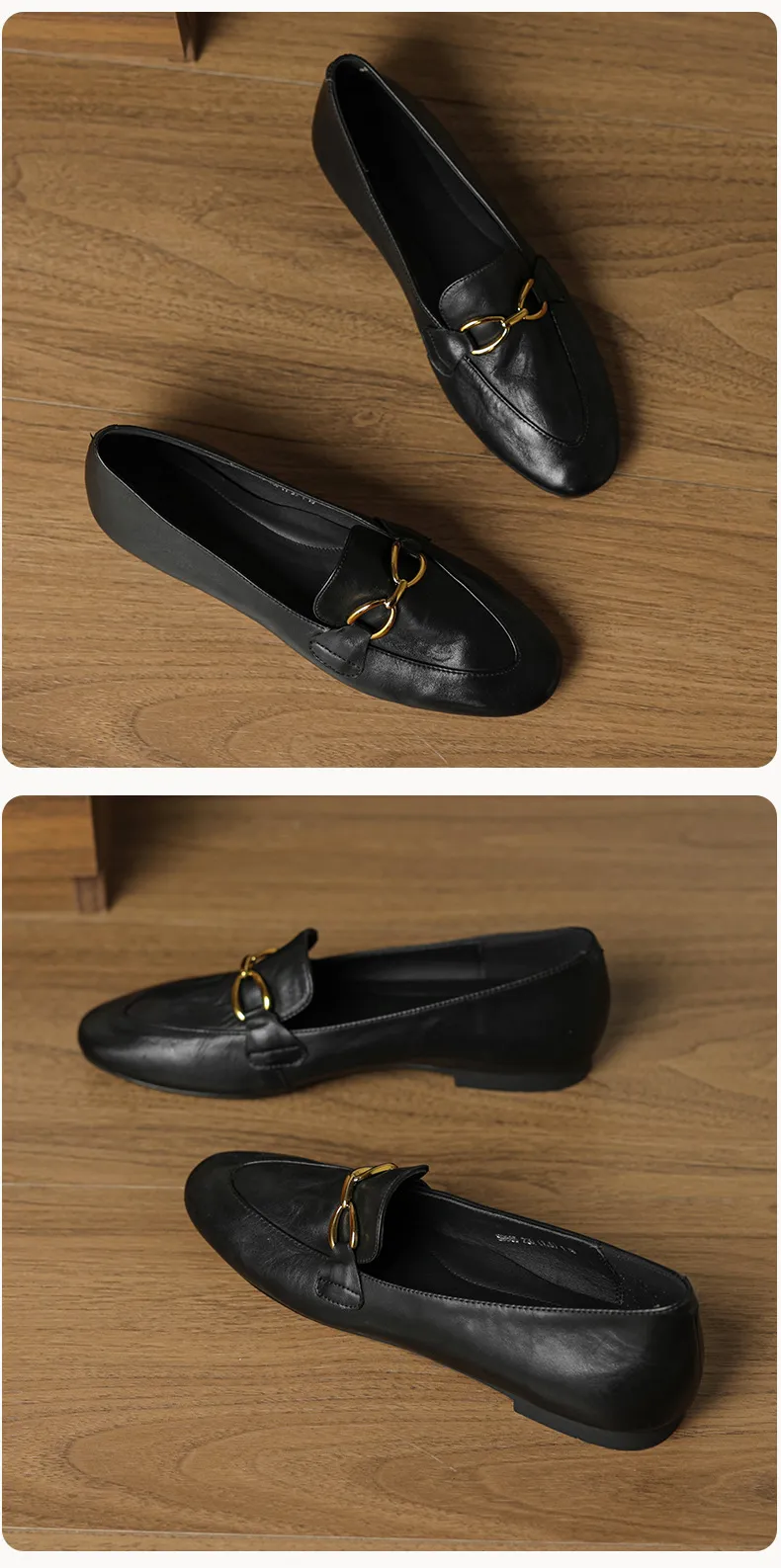 Autumn round-toe slip-on cowhide fashion comfortable women's shoes