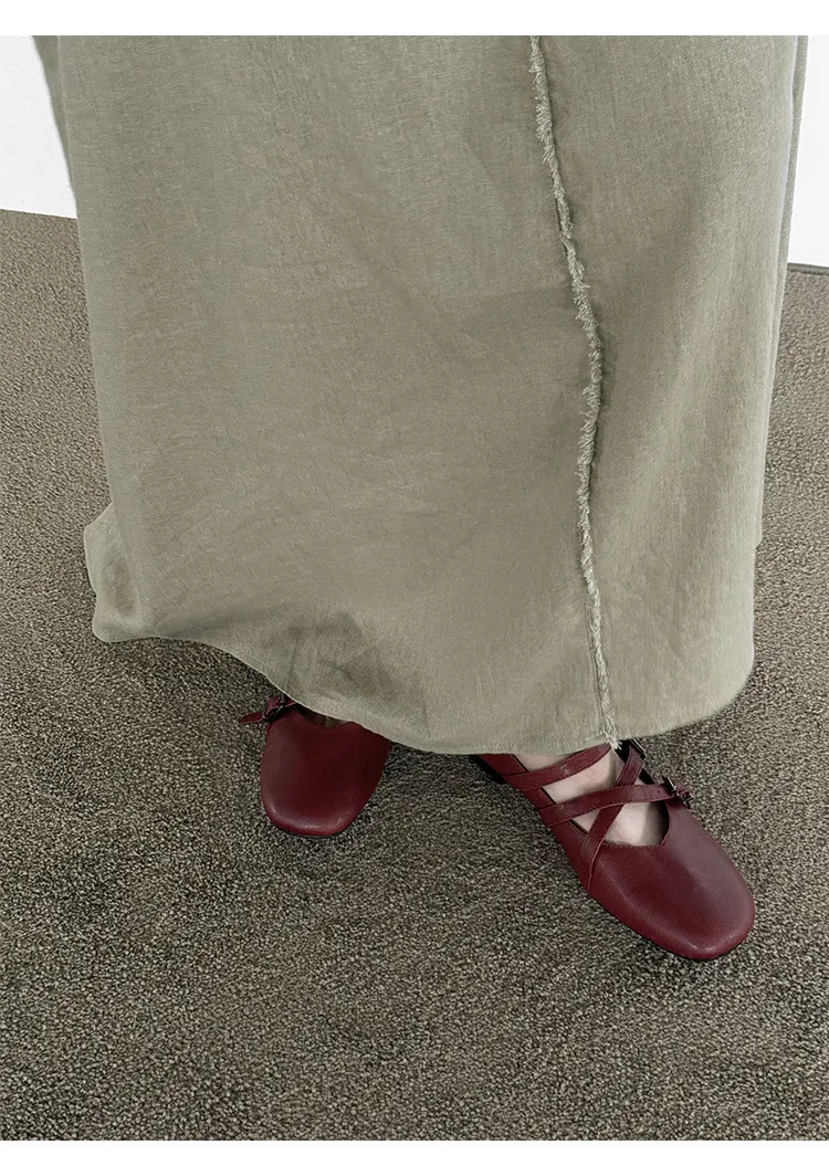 Autumn square-toe flat shoes, sheepskin, low-cut, comfortable fashion women's shoes