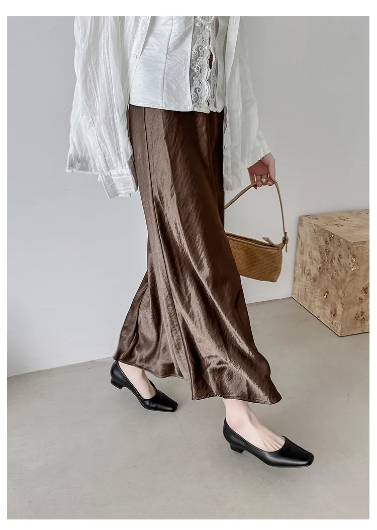 Autumn square-toe low-cut single shoes with chunky heels, made of cowhide, simple style.