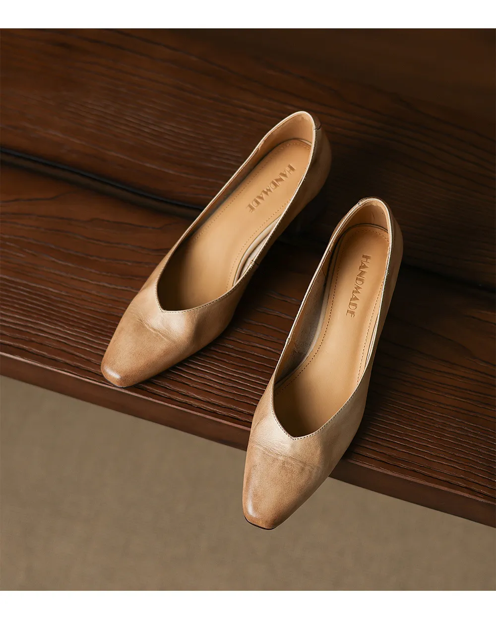 In-stock video: Spring/Autumn style chunky heeled high heel square toe low-cut single shoes, cowhide slip-on fashion women's shoes