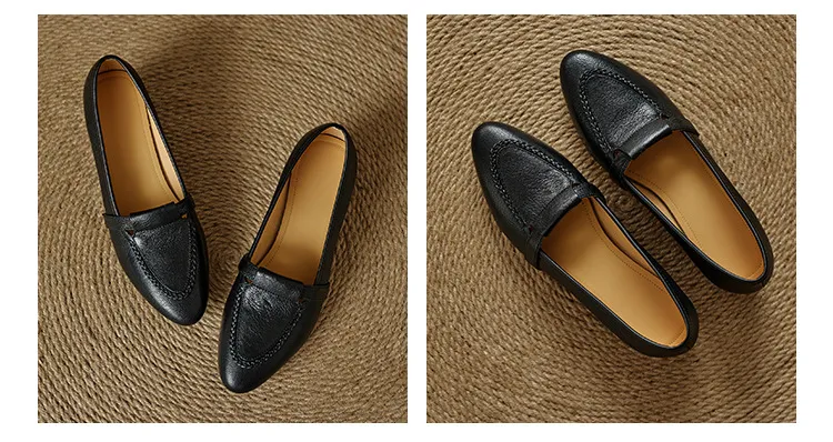 Autumn low-cut, chunky heel, round toe, sheepskin slip-on women's shoes, simple style, black, apricot, gray.