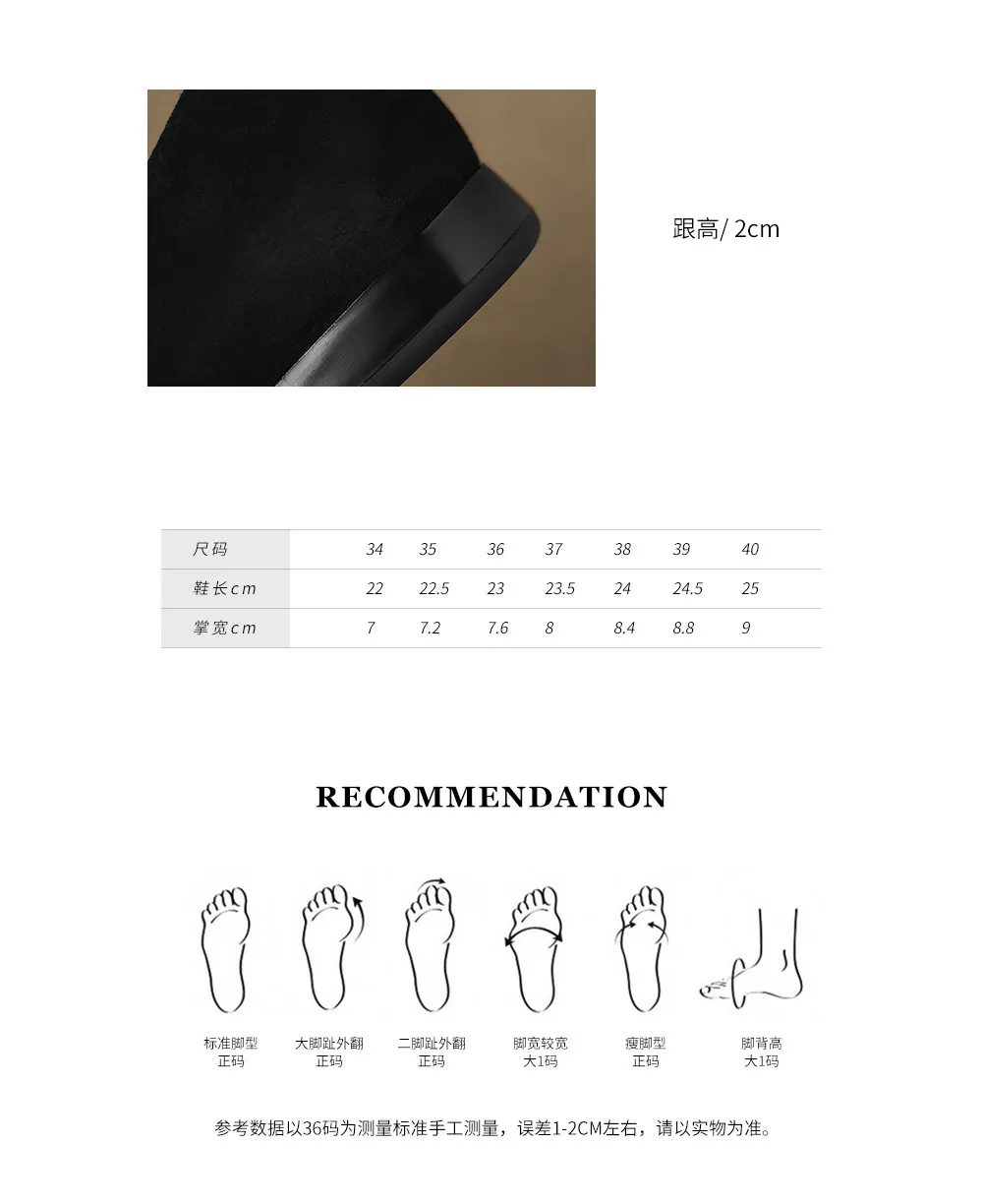 Autumn pointed-toe chunky heel mid-heel flats, low-cut sheepskin rhinestone buckle fashion women's shoes