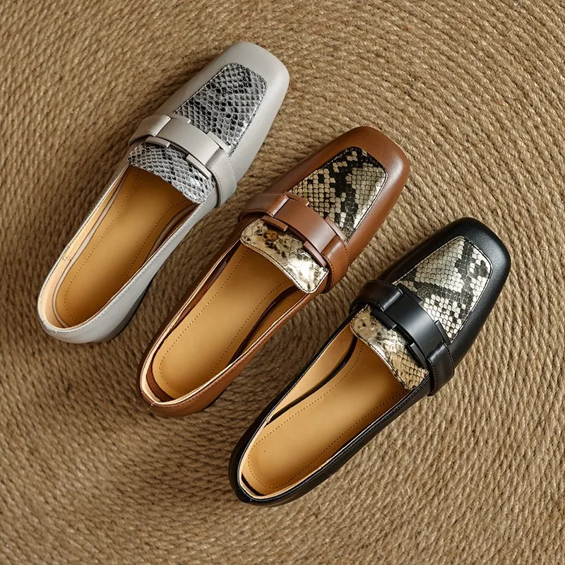 Autumn square-toe chunky heel high-heeled slip-on fashion shoes for women