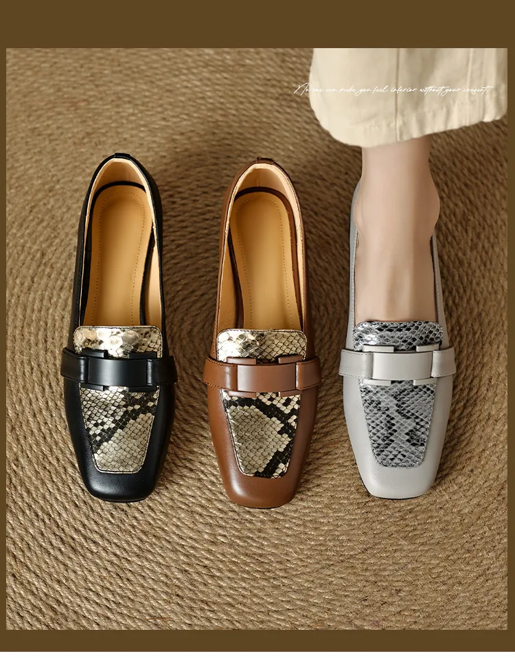 Autumn square-toe chunky heel high-heeled slip-on fashion shoes for women