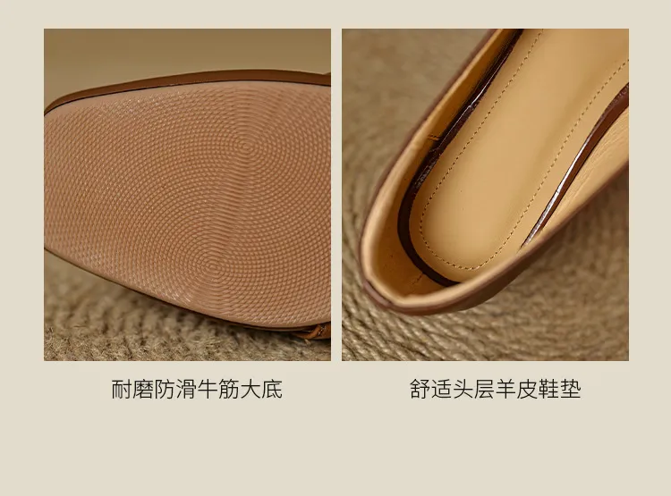 Autumn square-toe chunky heel high-heeled slip-on fashion shoes for women