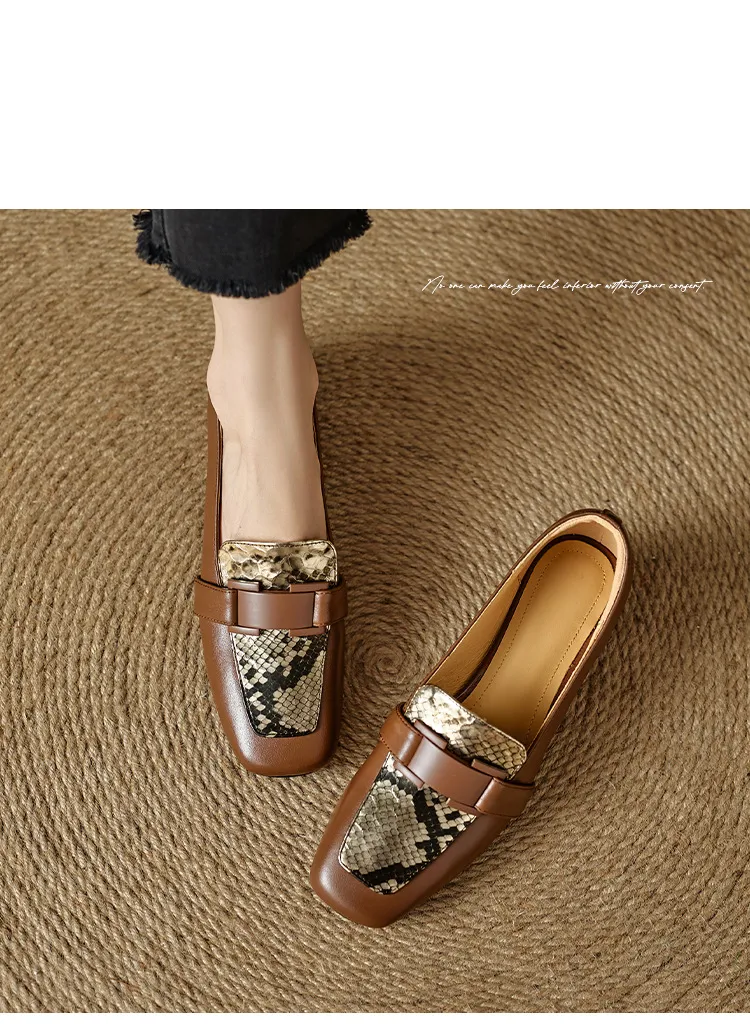 Autumn square-toe chunky heel high-heeled slip-on fashion shoes for women