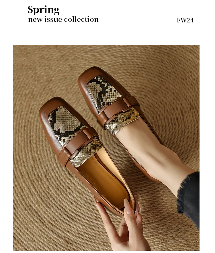 Autumn square-toe chunky heel high-heeled slip-on fashion shoes for women