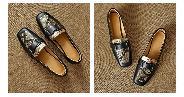 Autumn square-toe chunky heel high-heeled slip-on fashion shoes for women