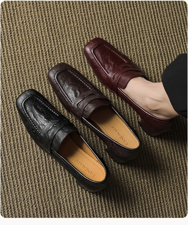 Autumn square-toe chunky heel high heel mid heel slip-on solid color fashion women's shoes