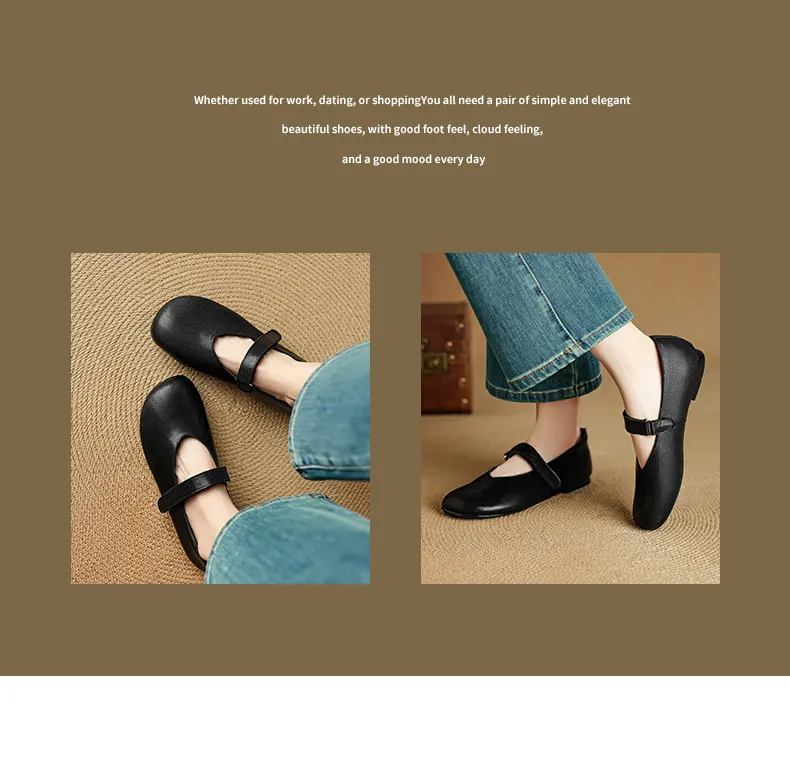 Autumn flat round-toe slip-on shoes, comfortable and soft sheepskin, fashion women's shoes, black, brown, red.