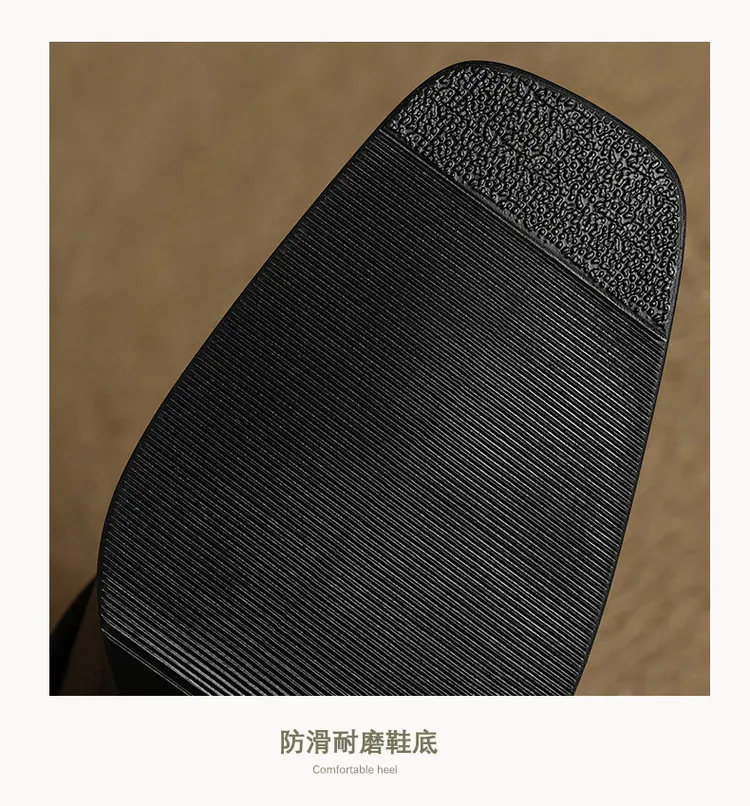 Autumn/Winter Square Toe Fashion Ankle Boots Chunky Heel High Heel Elastic Slim Fit Boots Back Zipper Women's Boots 9-1p
