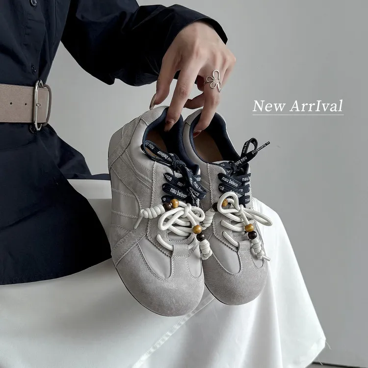 Autumn round-toe flat shoes, lace-up, pigskin, casual and comfortable, mango-toe women's shoes, 9-3h