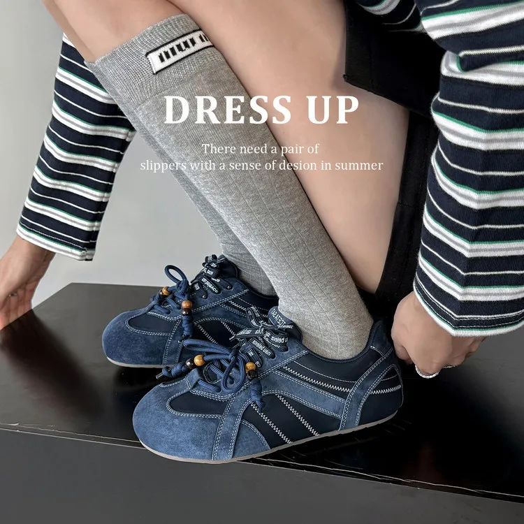 Autumn round-toe flat shoes, lace-up, pigskin, casual and comfortable, mango-toe women's shoes, 9-3h