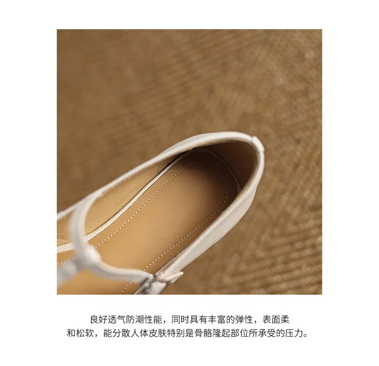 Spring/Autumn Square Toe Hollow Out Single Shoes Chunky Heel Low Heel Buckle Cowhide Fashion Women's Shoes 9-19p