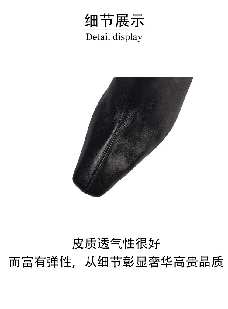 Autumn/Winter Short Boots, Square Toe, Chunky Heel, High Heel, Back Zipper, Fashion Women's Boots, 9-18f