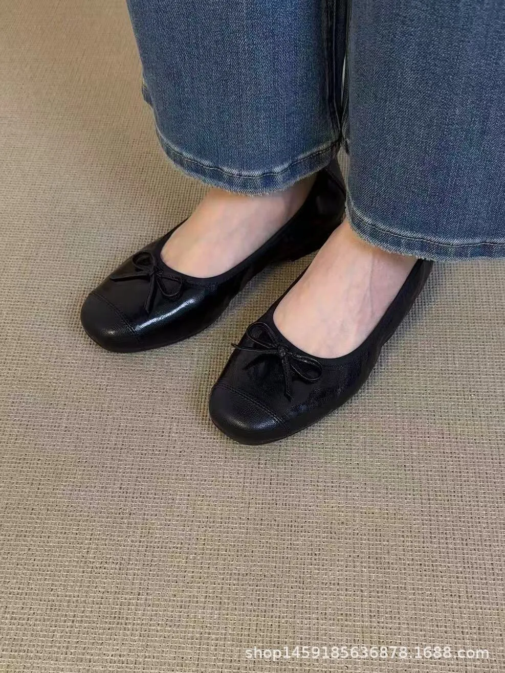 Early spring single shoes, super soft and comfortable sheepskin, two heel heights, French ballet flats with soft soles.