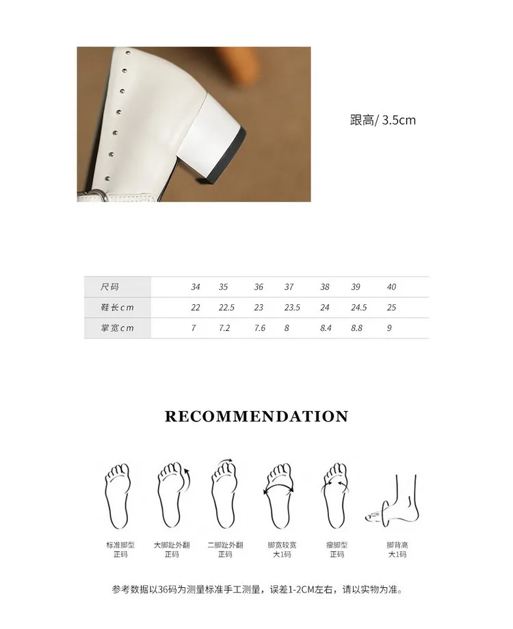 Early spring single shoes, round toe, buckle, chunky heel, solid color, simple women's shoes, fashionable plus size.