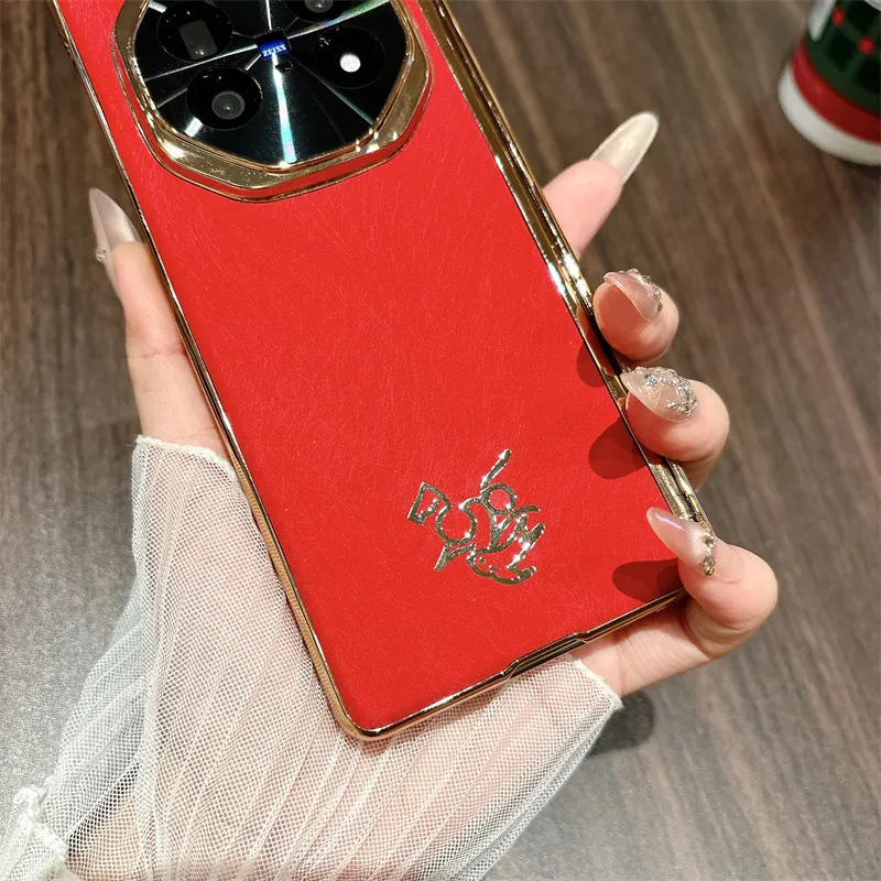VIVO XFOLD5 phone case, xfold5 integrated case and screen protector, Year of the Horse, red hinge, drop-proof protective case.