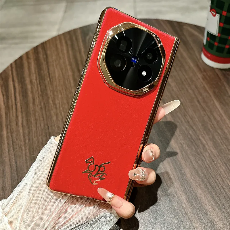 VIVO XFOLD5 phone case, xfold5 integrated case and screen protector, Year of the Horse, red hinge, drop-proof protective case.
