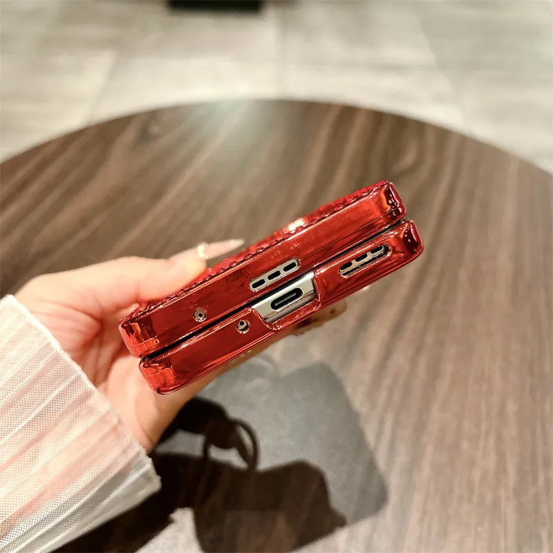 Suitable for Honor Magic V Flip2 phone case, foldable screen, luxury diamond-studded, Year of the Horse red anti-drop protective case