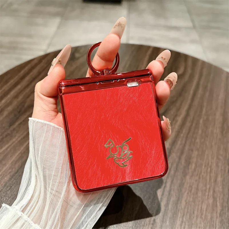 Suitable for Honor Magic V Flip2 phone case, foldable screen, luxury diamond-studded, Year of the Horse red anti-drop protective case