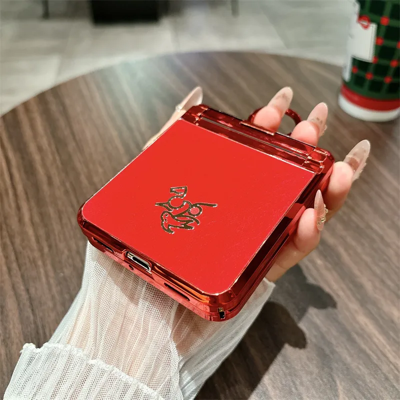 Huawei Pocket 2 phone case, P50 foldable screen protective leather case, ring case, New Year case, hinge full coverage, drop protection.